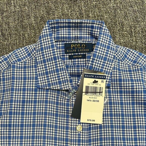Ralph Lauren Blue Casual Button Down Shirt with Timeless Plaid Design - Picture 2 of 4